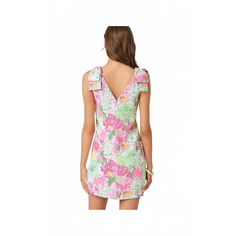 NEW LILLY PULITZER carmine shift dress in resort white mum patch - Picture 3 of 8